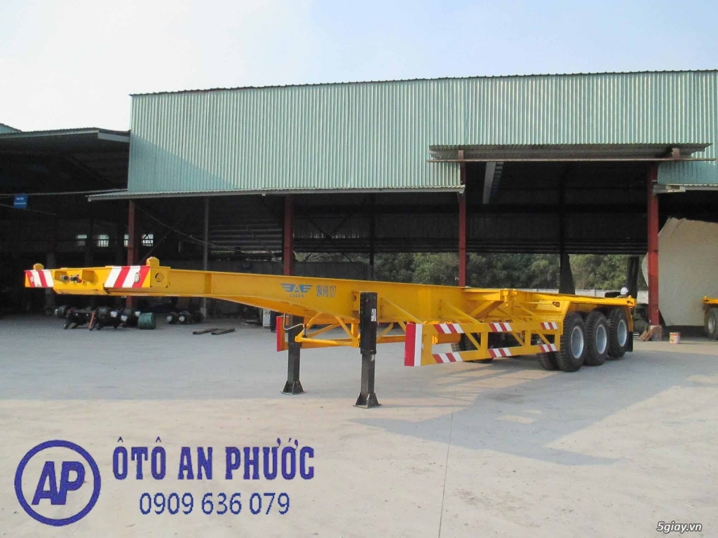 Rơ mooc xương asean 3 trục 40 feet 01 chân rút Thanh Lý Giá Rẻ 2017 - 1
