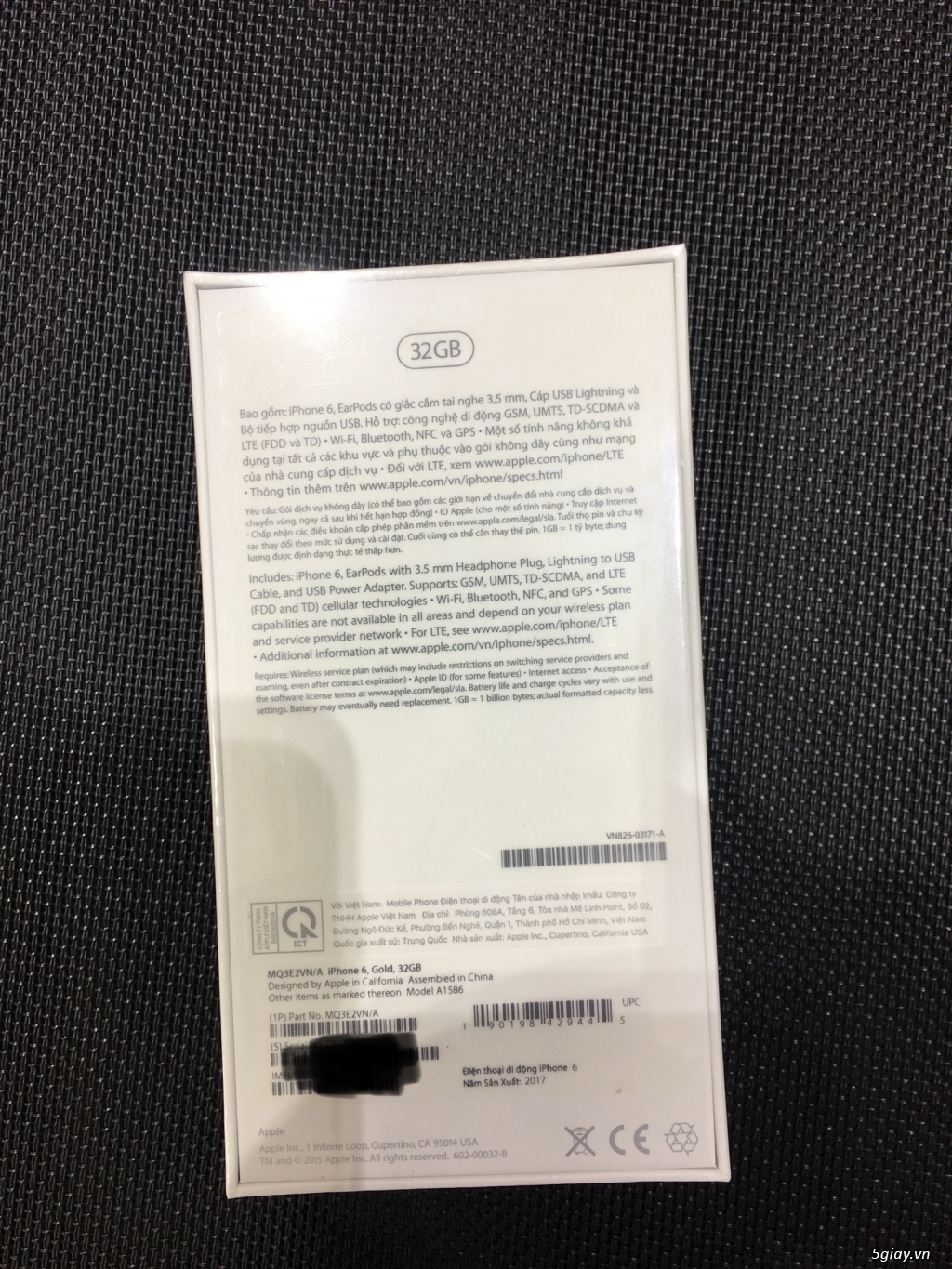 Iphone 6 32GB Vàng VN BH 12TH