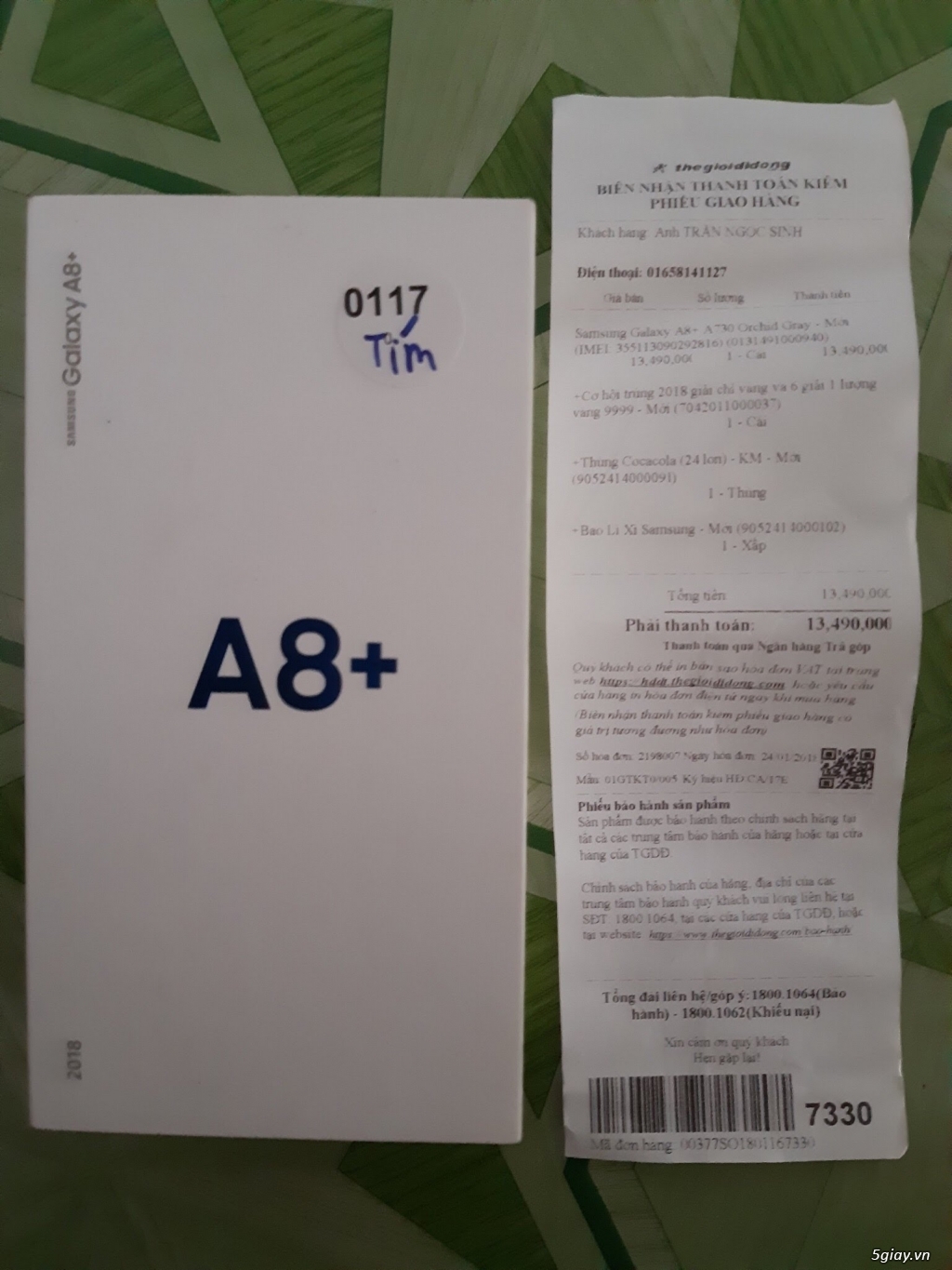 Samsung A8 plus TGDĐ mới mua vài ngày ra đi nhanh cho ae 5giay
