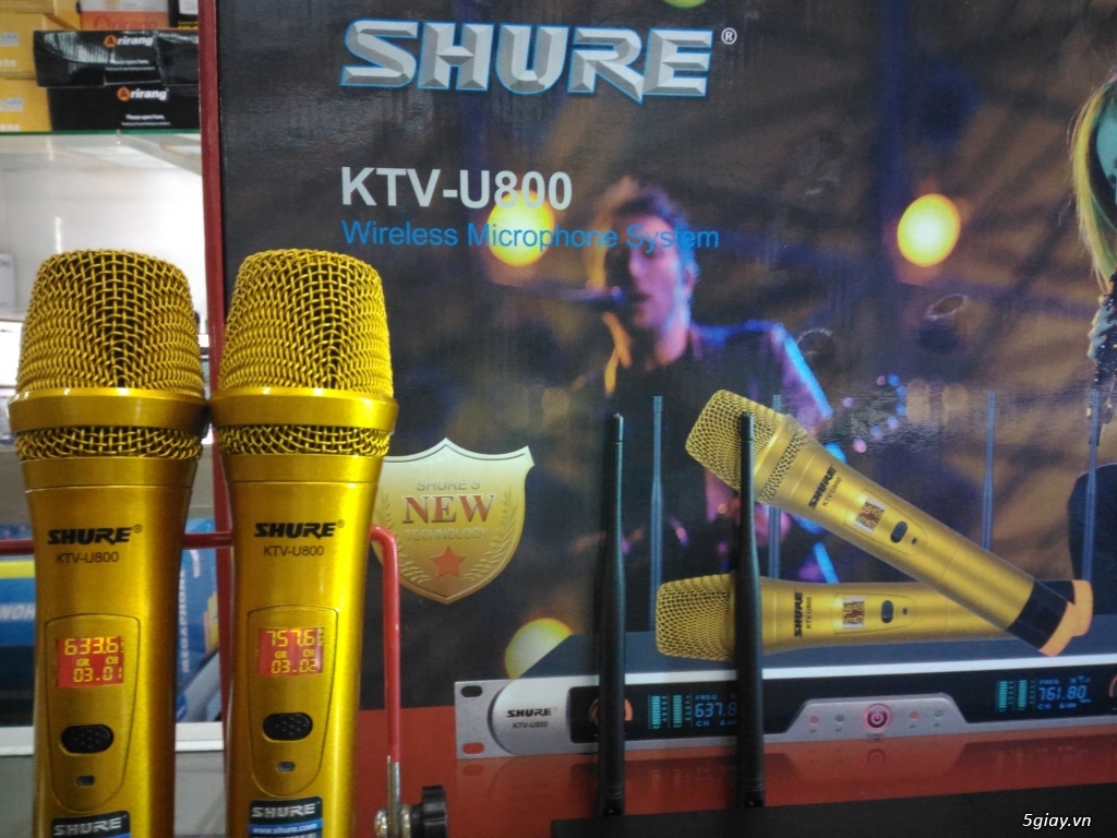 Micro không dây Shure KTV-U800,mẫu 2018,bắt xa hàng 100m,giá rẻ 1750K - 1