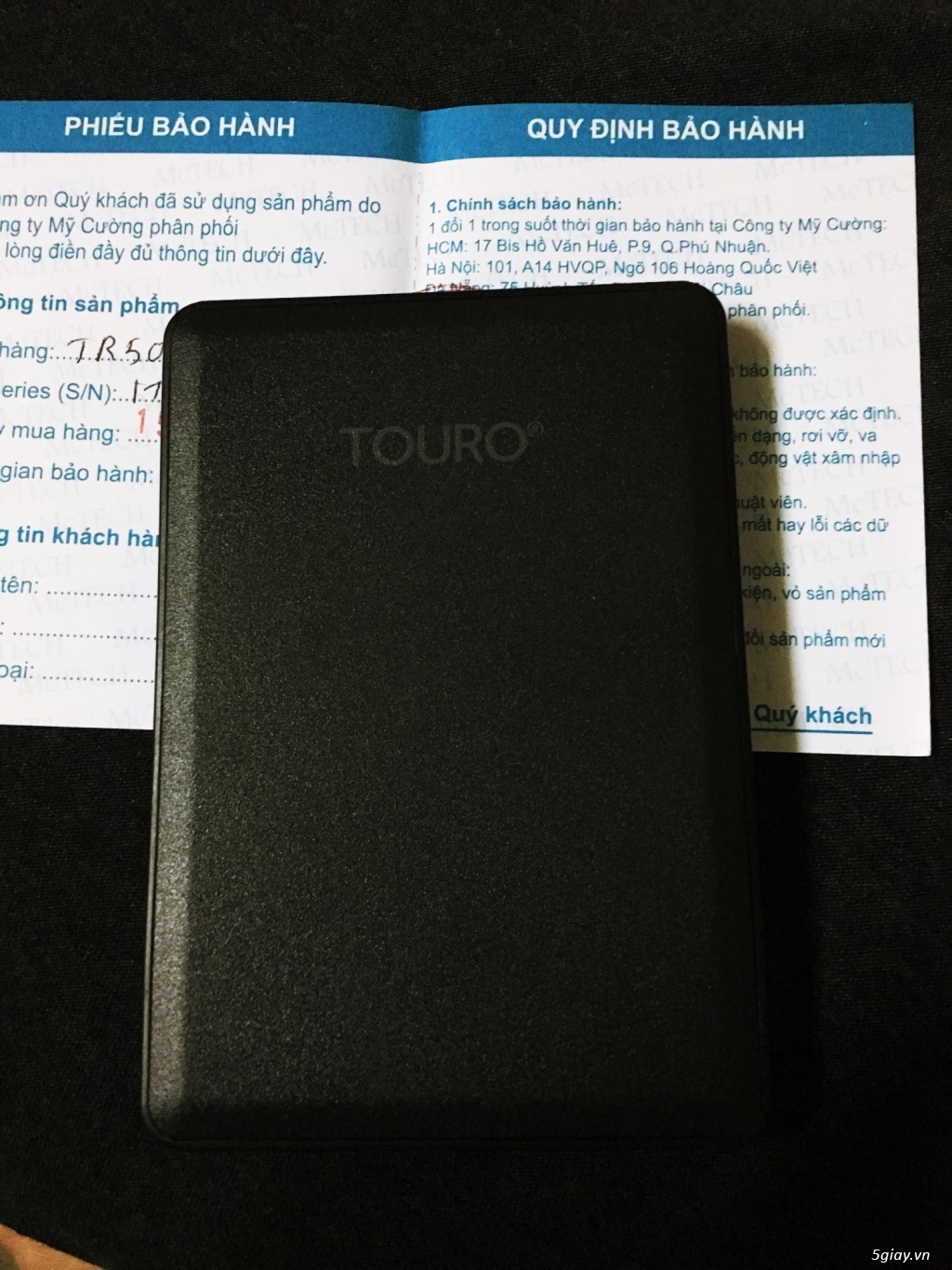 ổ cứng TOURO 500GB 99% 850k - 2