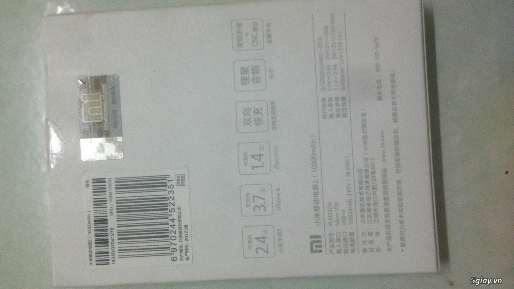 Bán sạc dự phòng Xiaomi 10000mAh - 1