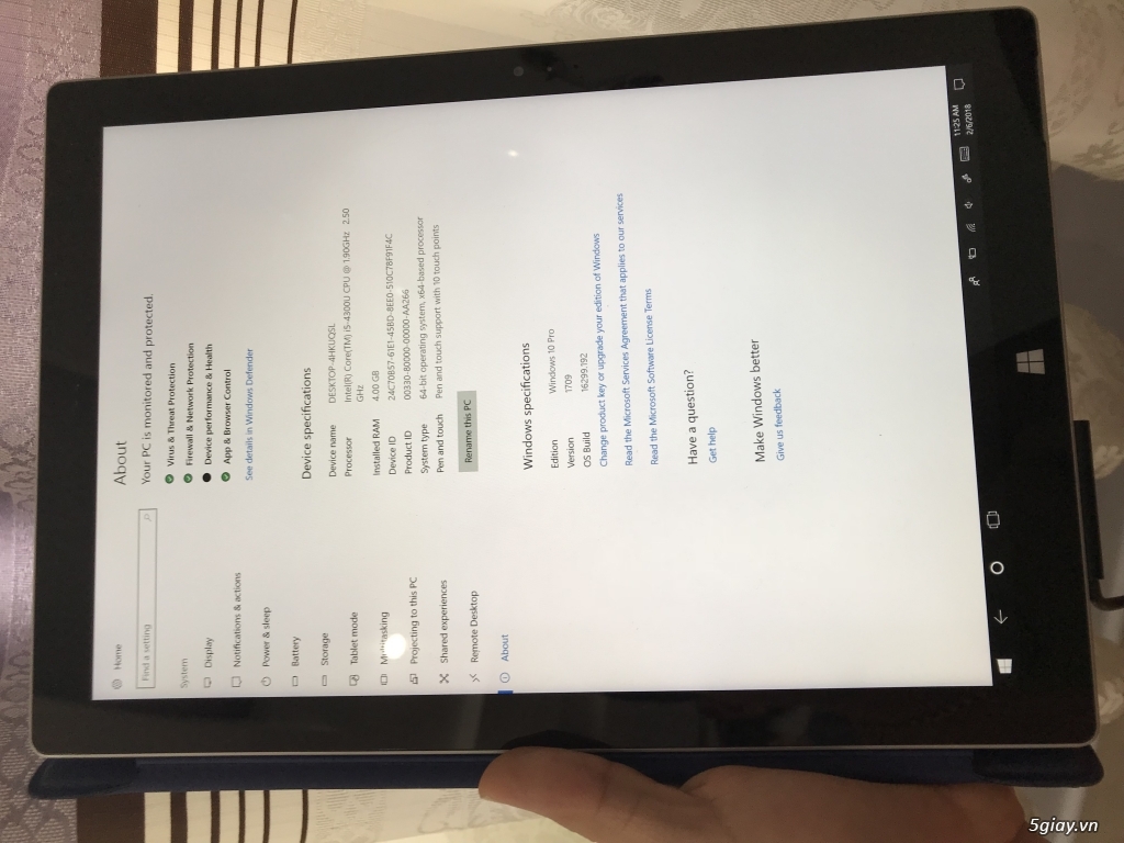 Bán em Surface pro 3 i5 ram4g 128gb ssd - 4