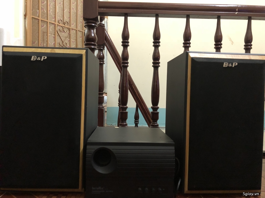 Cặp loa D&P và amply soundmax A-4000