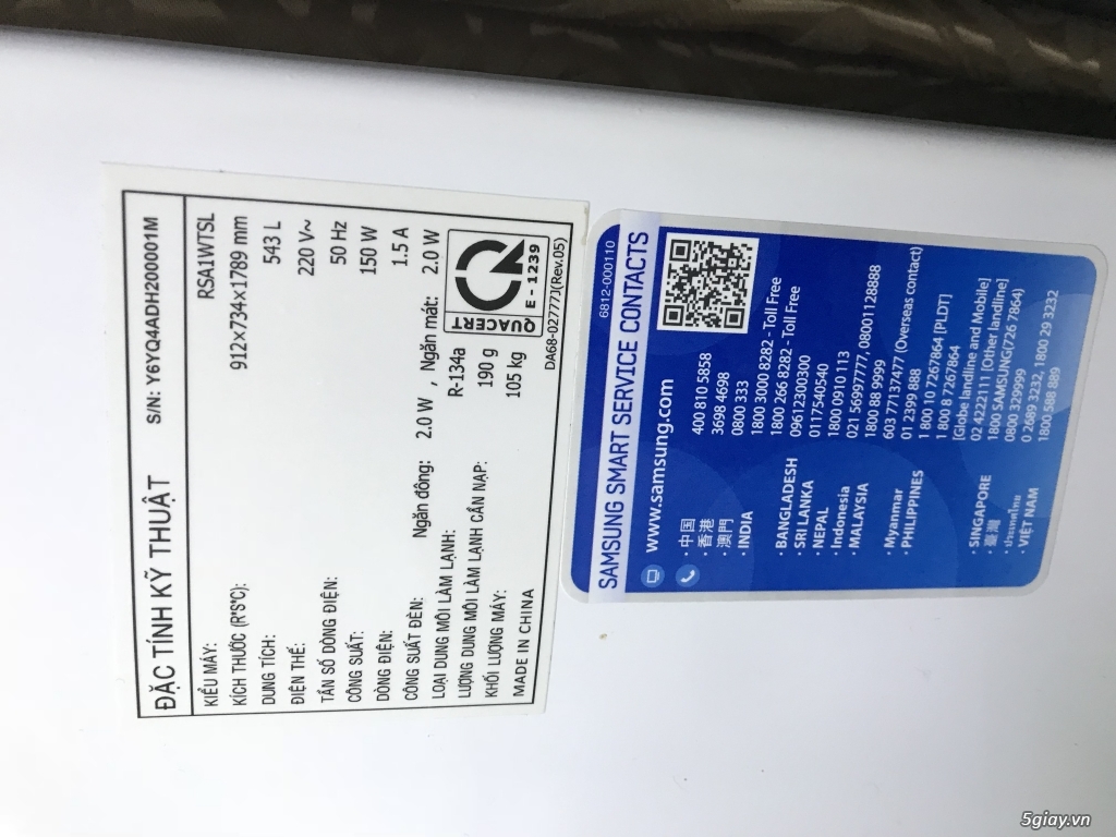 Chuyển nhà cần bán tủ lạnh Samsung