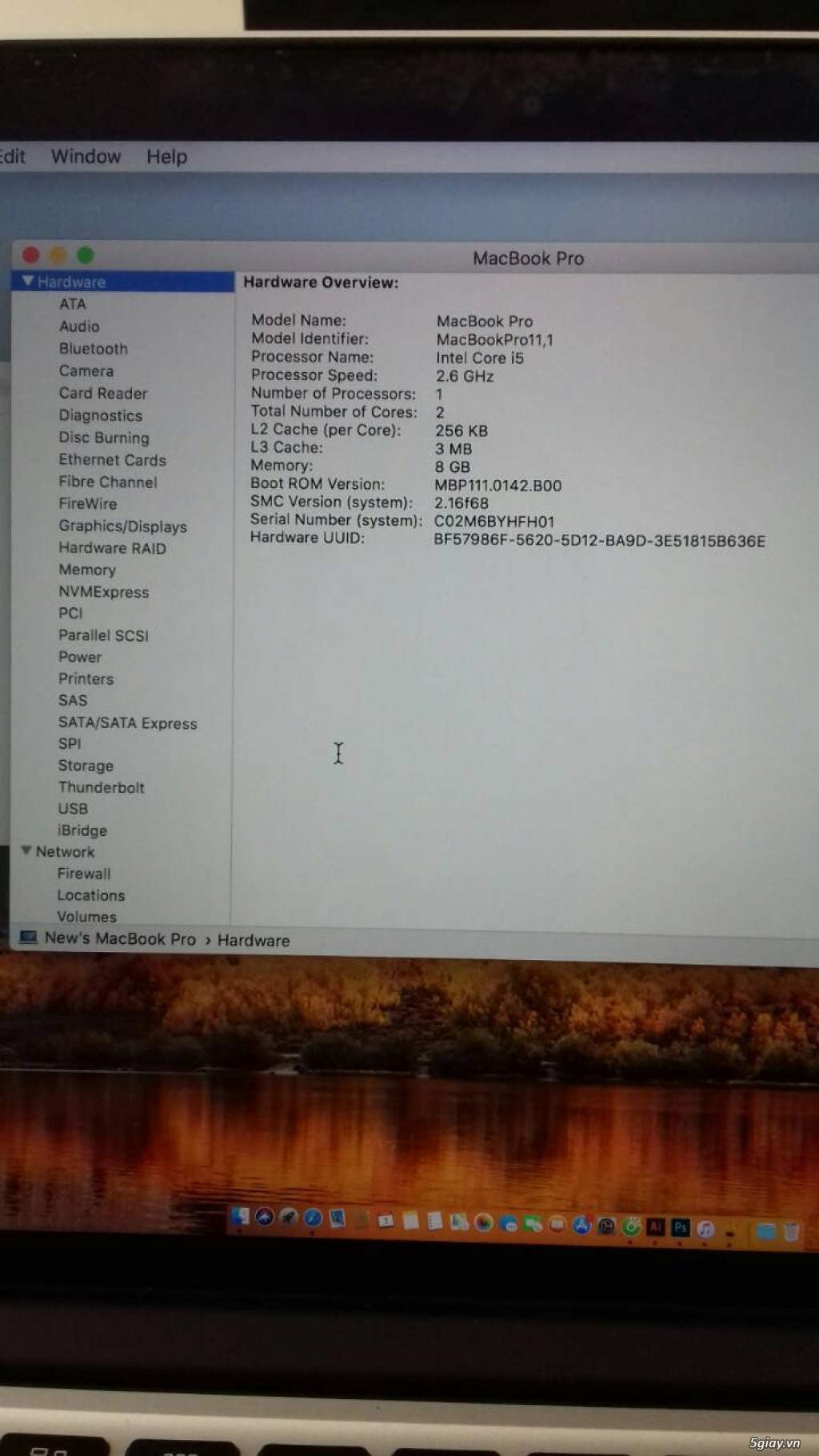 Chính chủ bán MacBook Pro Retina, Late 2013, core i5/RAM 8G/13 inch - 3