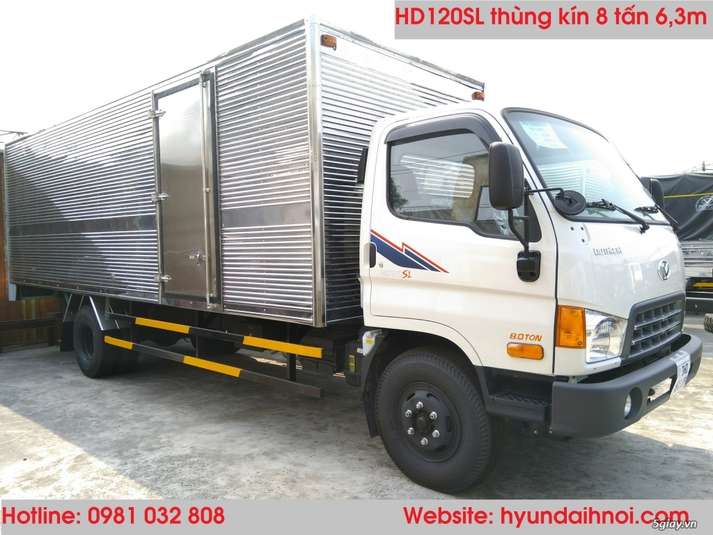 Xe tải Hyundai HD120SL 8 tấn CKD thùng dài 6,3 mét đại lý Hà Nội