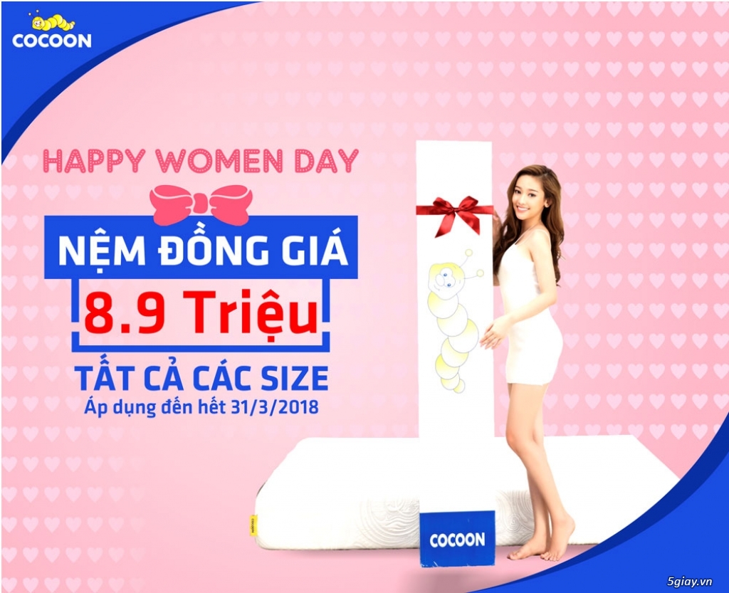 Nệm Cao Su Cocoon Đồng Giá 8.900.000 VNĐ Tất Cả Các Size Nệm