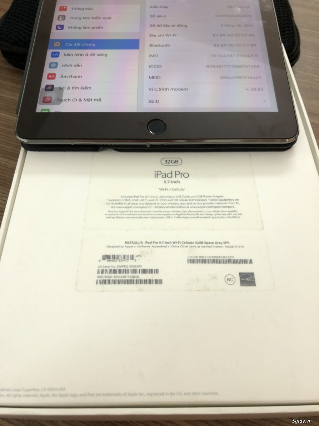 iPad Pro 9.7 inch 32gb 4G Space Grey like new Fullbox - 5