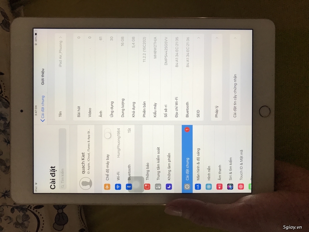 ipad air 2 nguyên zin 98% - 1