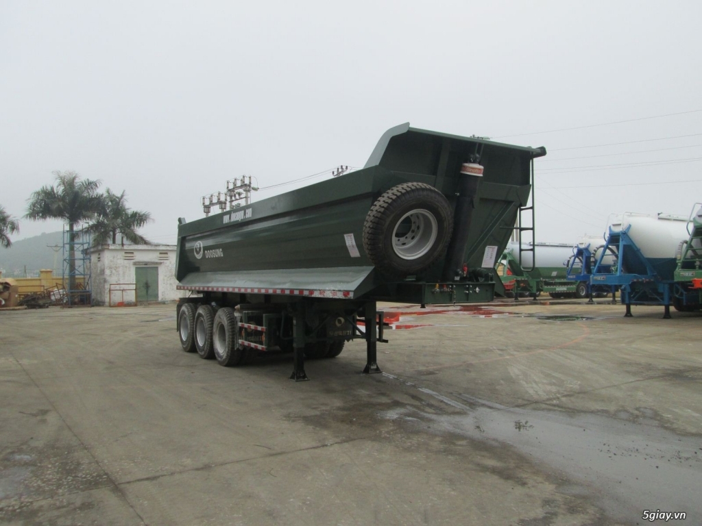 Cần thanh lý lô xe 03 chiếc Mooc Ben Doosung 3trục chân rút,24m3,28tấn - 1