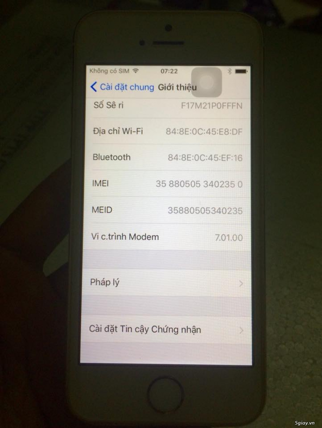 Can ban IP 5S 32G gold - 2