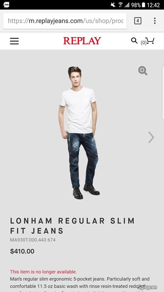 Jeans REPLAY Lonham size 31 - New full tags ! - 6