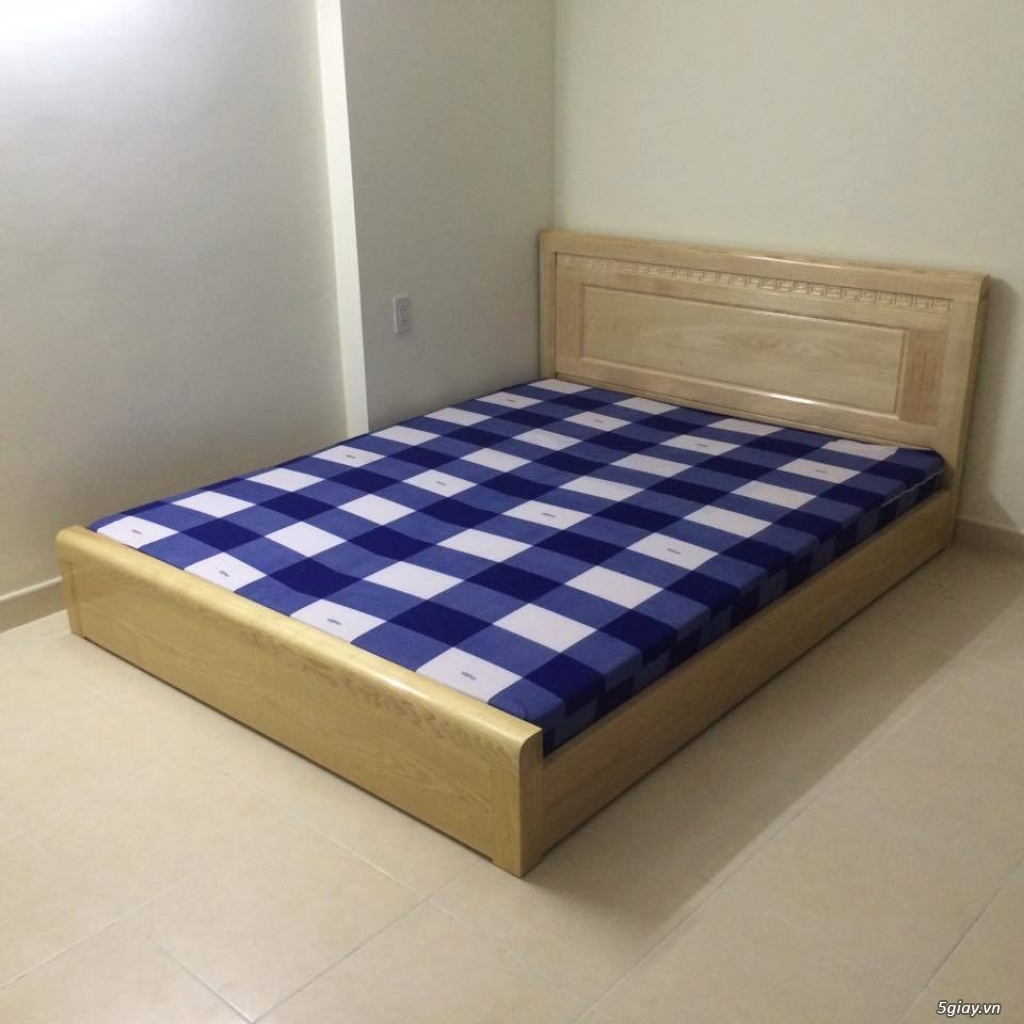 giường ngủ gỗ sồi nga cao cấp 1m6 - 1