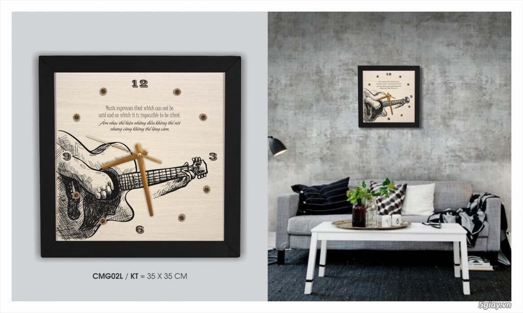 Tranh Đồng Hồ Thủ Công - Mỹ Nghệ Ahha Art Shop - 4