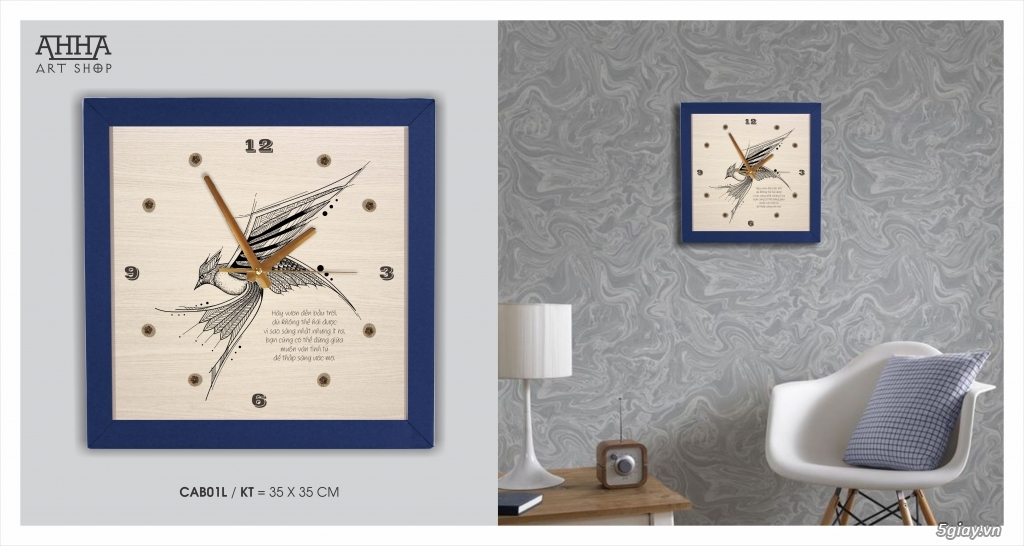Tranh Đồng Hồ Thủ Công - Mỹ Nghệ Ahha Art Shop