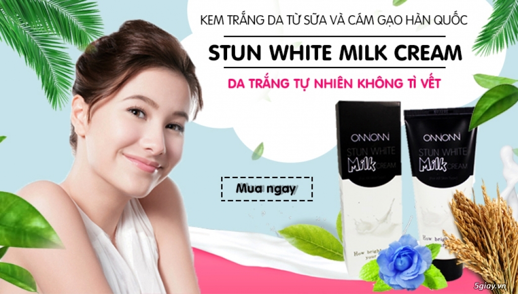 Stun white milk cream - Kem trắng da từ sữa và cám gạo - 2
