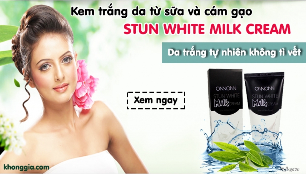 Stun white milk cream - Kem trắng da từ sữa và cám gạo - 1