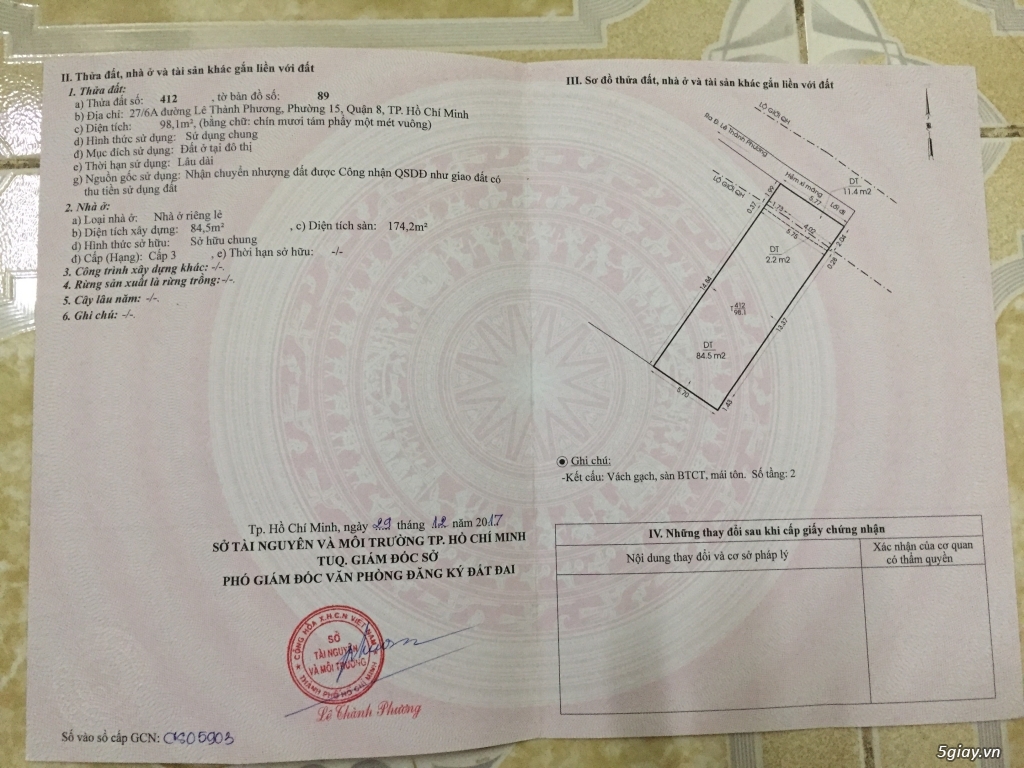 Cần bán: Nhà mới 27/6A Lê Thành Phương, Quận 8, nở hậu 1 tỷ 3 - 1