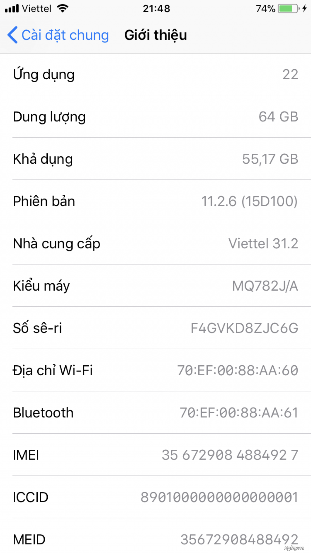 Iphone8 gray 64gb lock nhật hàng xách tay - 2