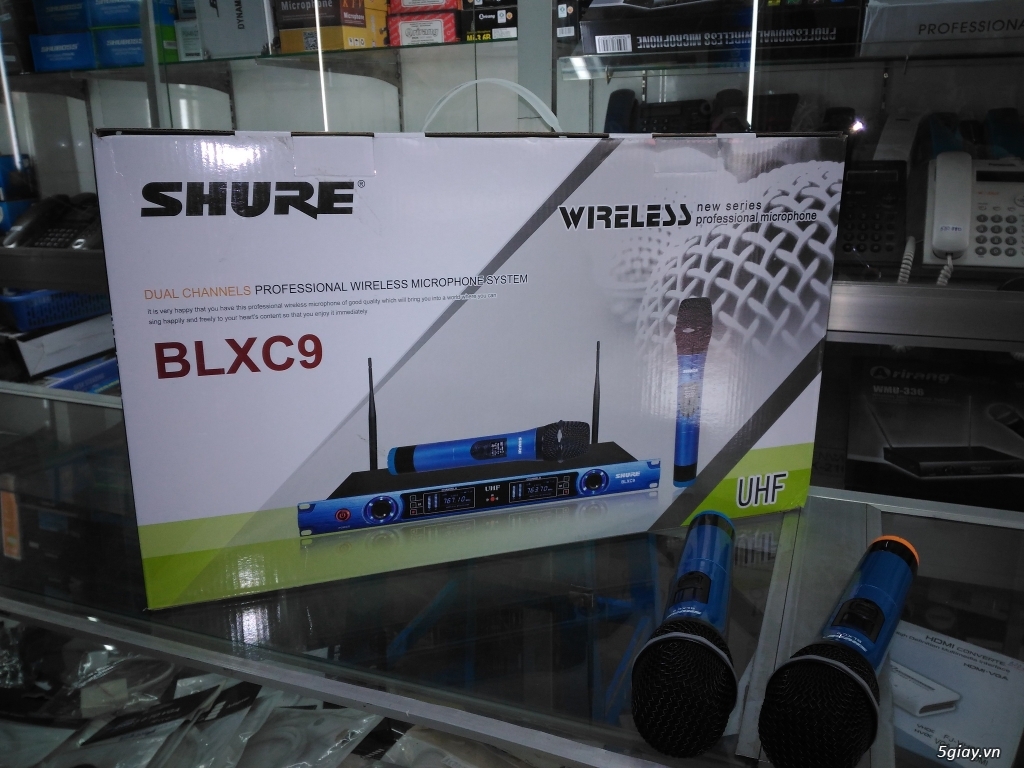 Micro không dây karaoke Shure BLX-C9 hát hay, không hú rít, giá đẹp - 2