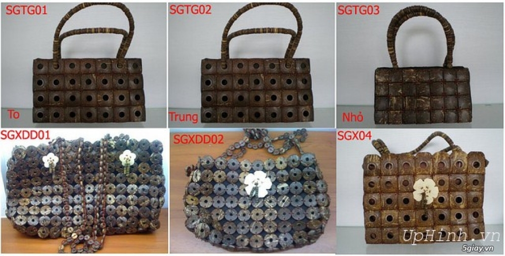 Giỏ xách Gáo Dừa , túi xách, ví tay, bóp làm từ Thủ công mỹ nghệ dừa