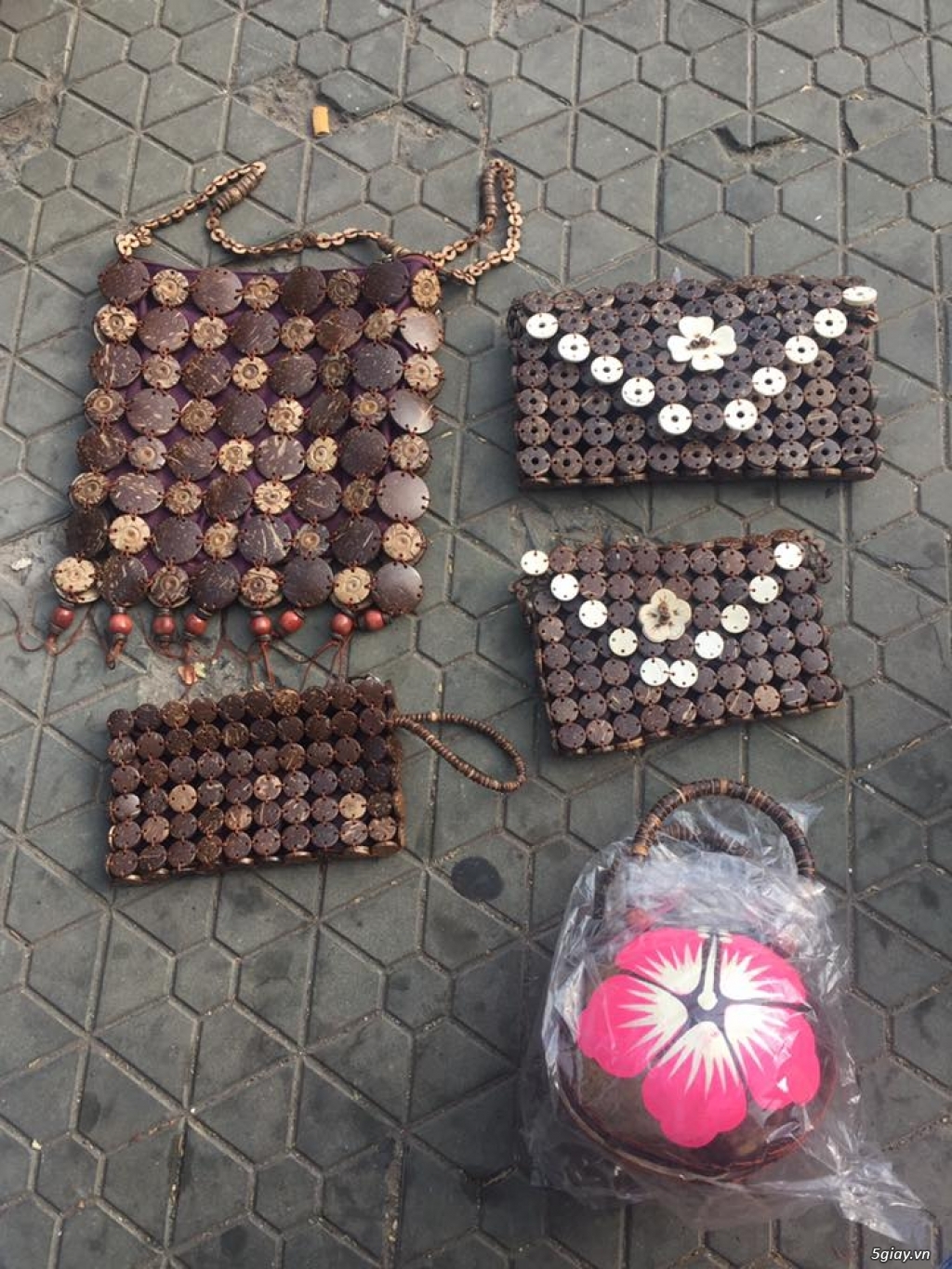 Giỏ xách Gáo Dừa , túi xách, ví tay, bóp làm từ Thủ công mỹ nghệ dừa - 2