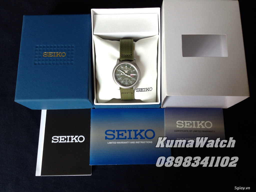 [KumaWatch] Seiko 5 Quân Đội Automatic 37,42mm - Casio World Time 1200 - 19