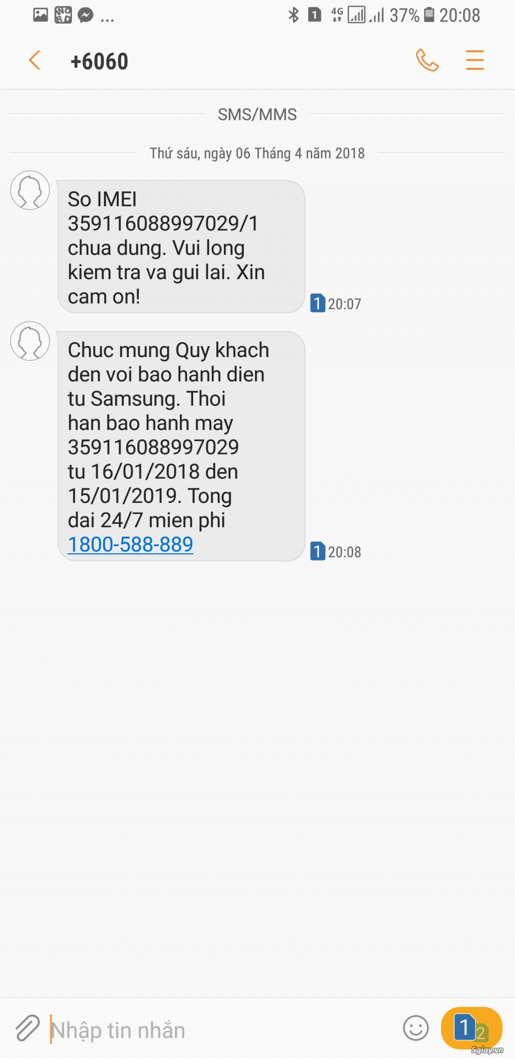 BÁN SAMSUNG S8+ CHÍNH HÃNG CÒN BẢO HÀNH 15/01/2019 - 4