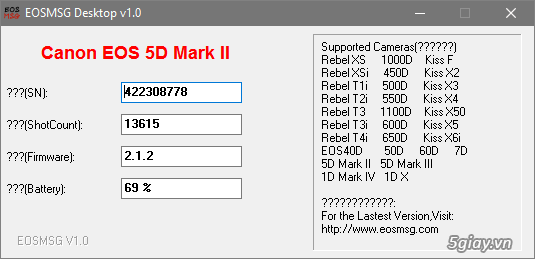 Nghỉ chơi thanh lý combo Canon 5D Mark 2 - 85 F1.8 USM