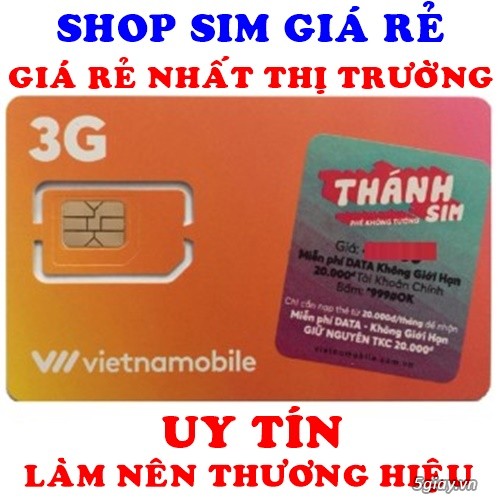 Thánh sim 3G Vietnamobile FREE 120GB/tháng và các loại sim 4G HOT nhất