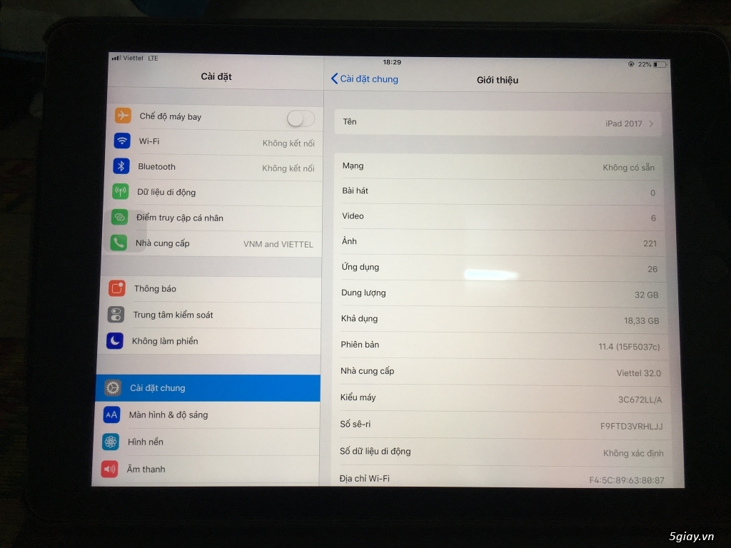 iPad Gen.5 2017 Wifi và 4G - 5