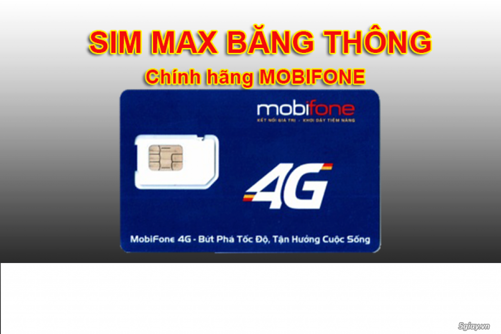 Sim 4G Mobifone - Tỷ Gb/Tháng -- Phân phối chính hãng