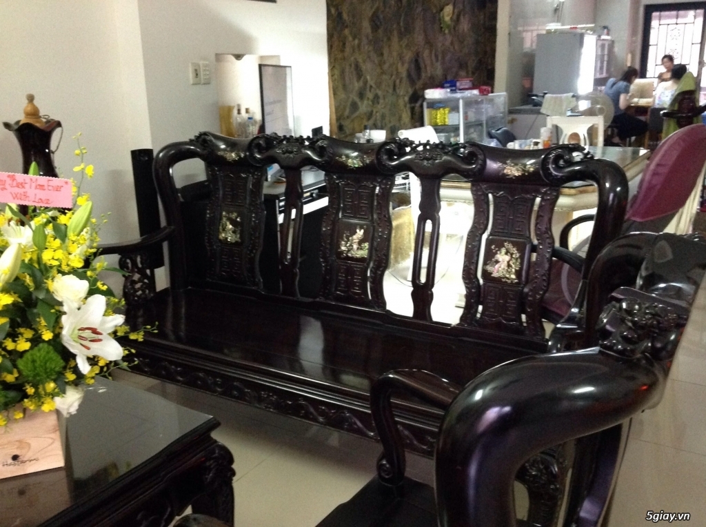 Bàn ghế gỗ Mun - 2