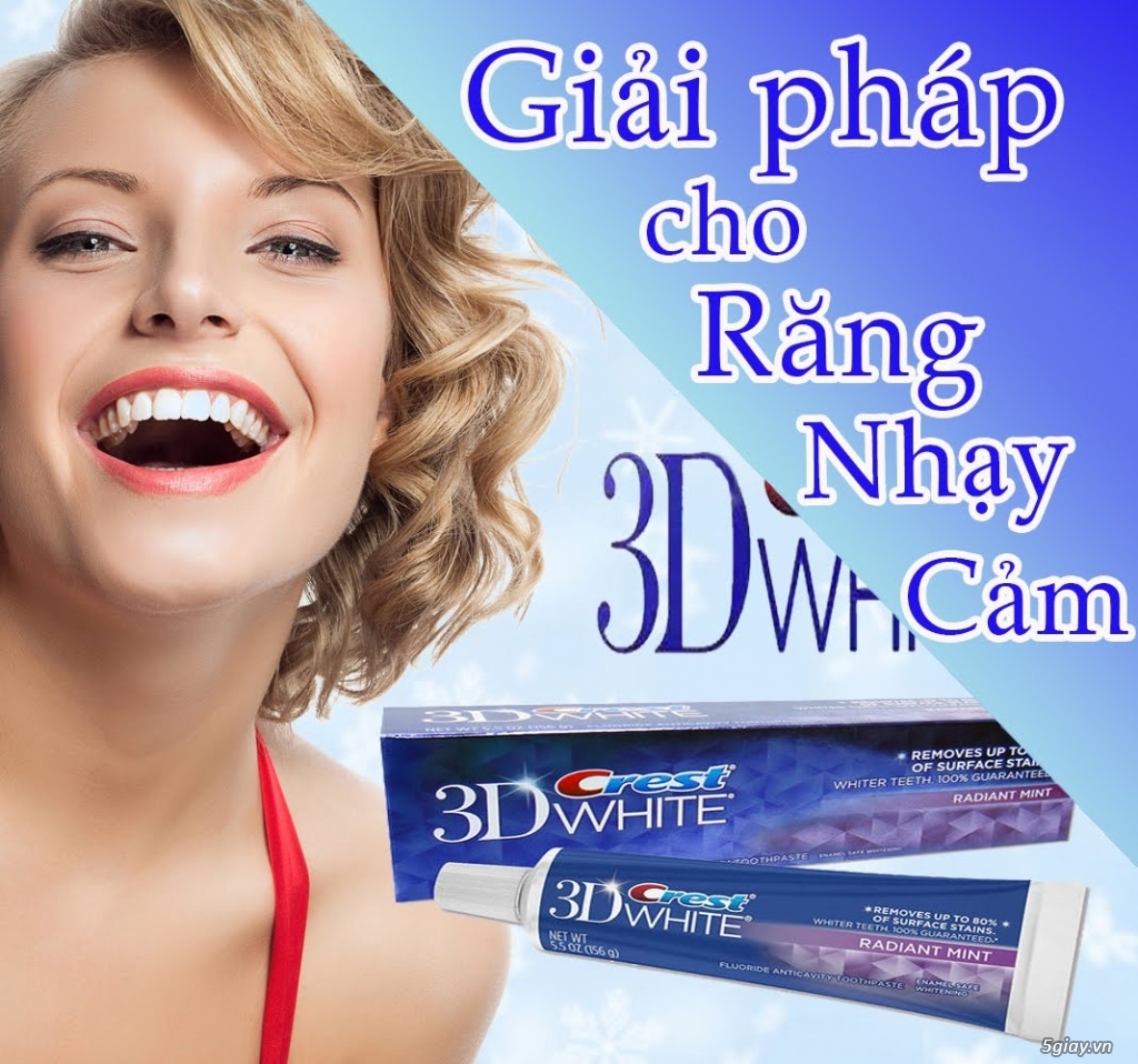 kem đánh răng Crest 3D White Radiant Mint làm trắng răng siêu tốc - 4
