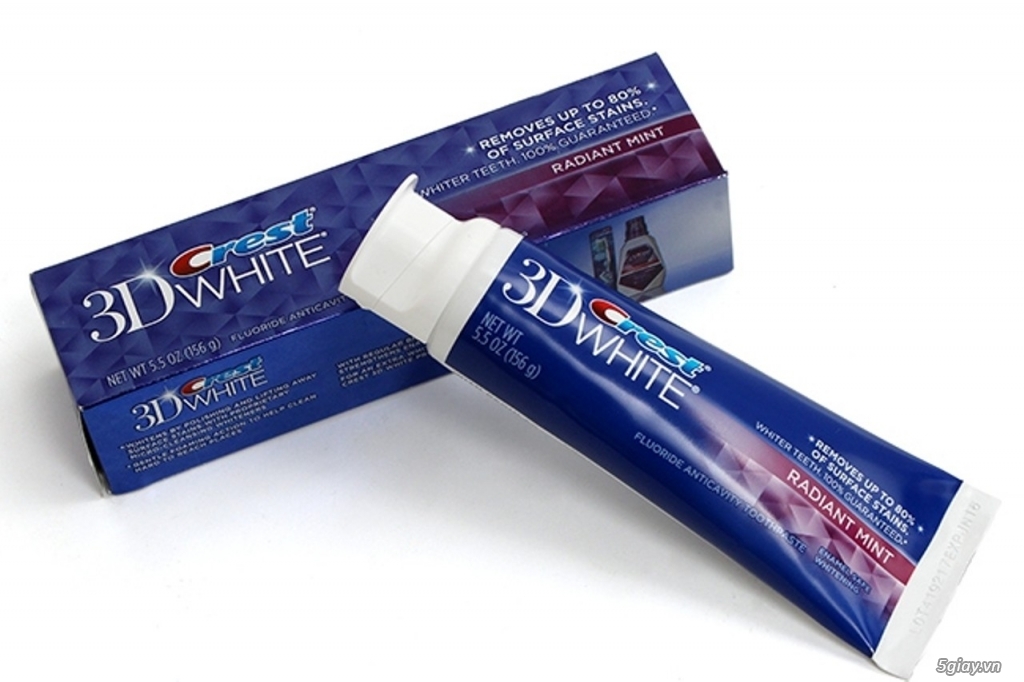 kem đánh răng Crest 3D White Radiant Mint làm trắng răng siêu tốc - 3