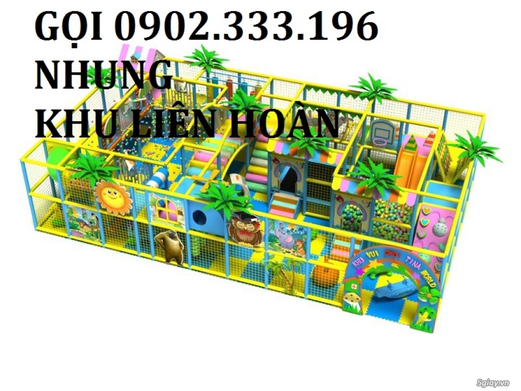 bán nhà banh cho bé, thiết bị khu vui chơi, thiết bị vui chơi ngoài trời,  cầu trượt - 2