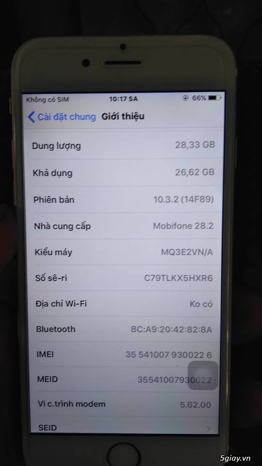 Cần bán: Iphone 6 32GB VN/A Vàng hàng FPT hư Wifi - 1