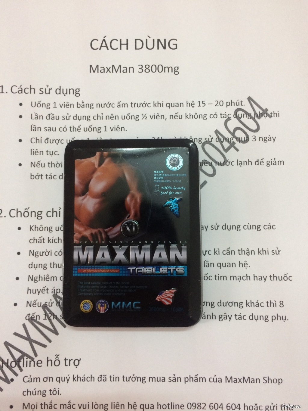 Cường Dương MaxMan 3800mg - Chồng Dùng Vợ Yêu