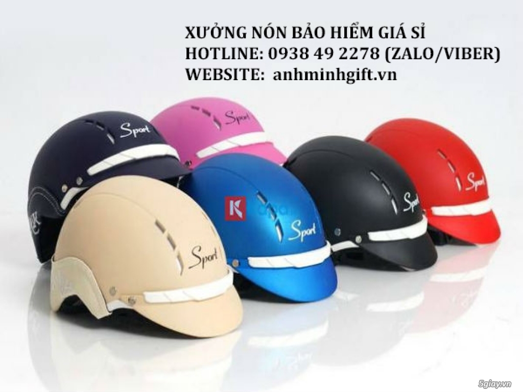 Nhận đặt hàng nón bảo hiểm in logo giá rẻ - Hồ Chí Minh - 2