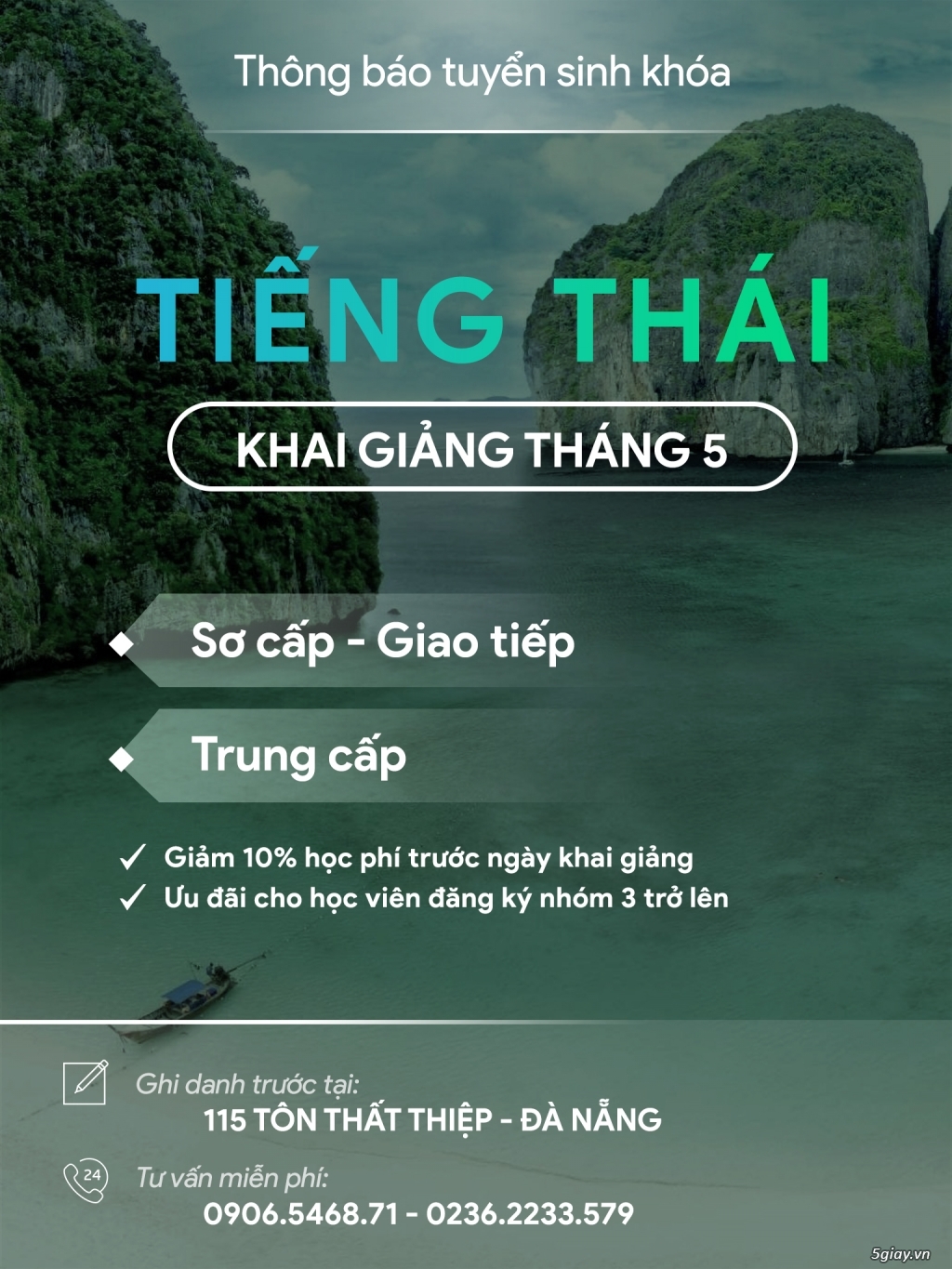 Học tiếng Thái Giao tiếp tại Đà Nẵng - tuyển sinh tháng 5 - 1