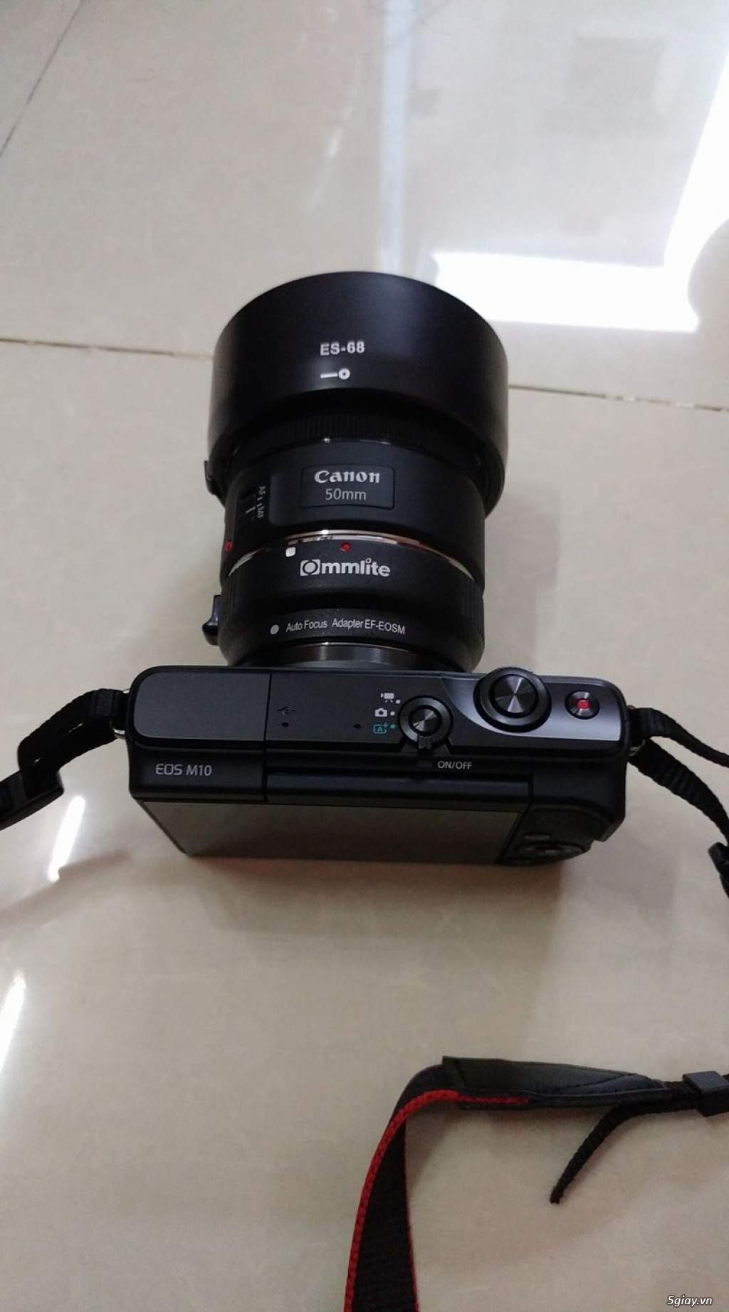 Canon M10 màu đen+lens 50+ngàm,99%,BH 8 Tháng - 1