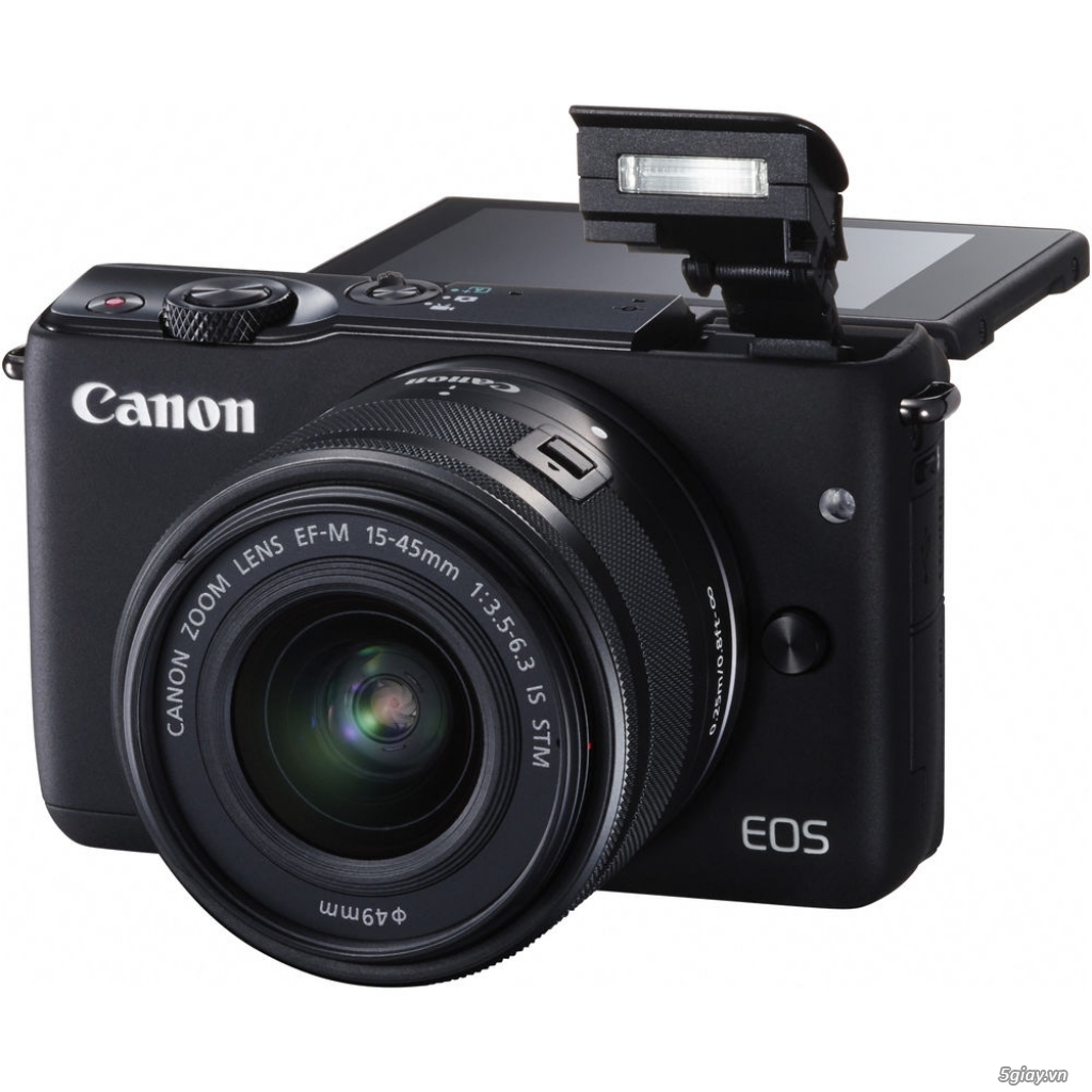 Canon M10 màu đen+lens 50+ngàm,99%,BH 8 Tháng