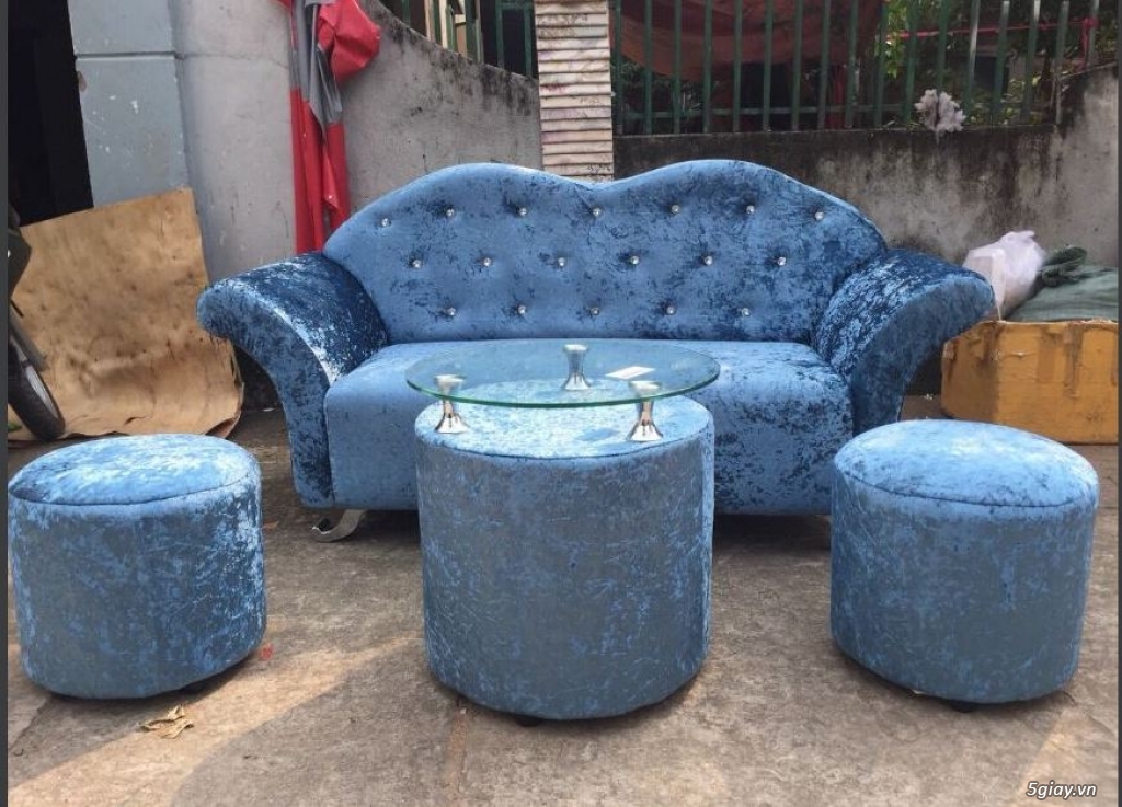 Thanh lý bộ sofa nhung  cao cấp mới 100% - 4