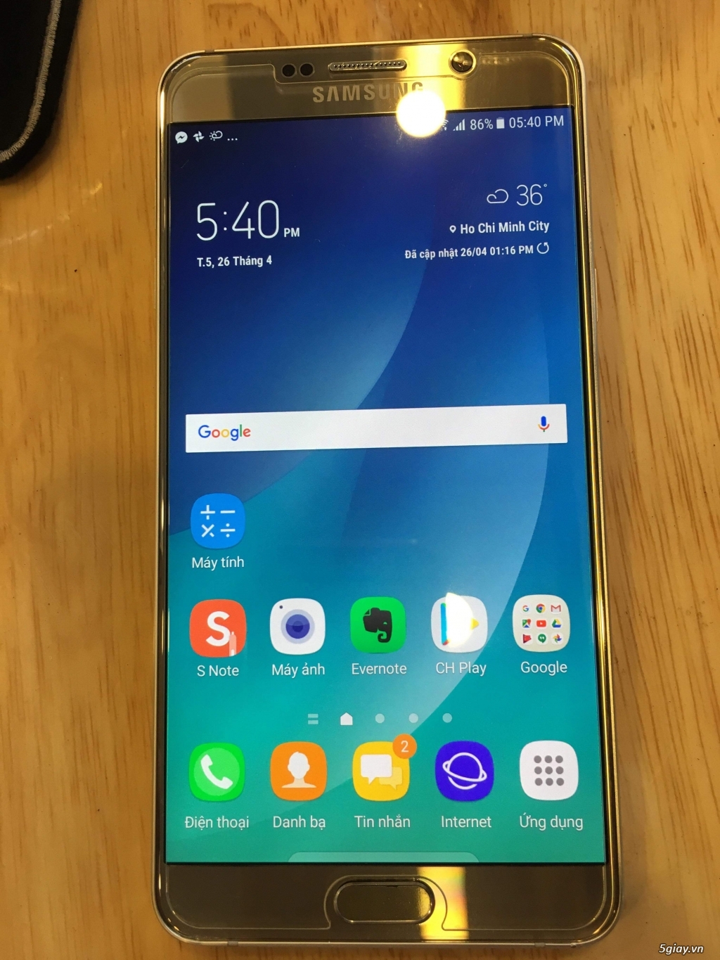 Cần bán: Samsung Note 5 32G Vàng Gold ZIN đẹp lung linh