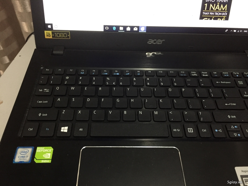 Bán Laptop Acer Core I7 7500U, 15.6 Full HD, Card rời 2GB, BH:10/2018 - 2