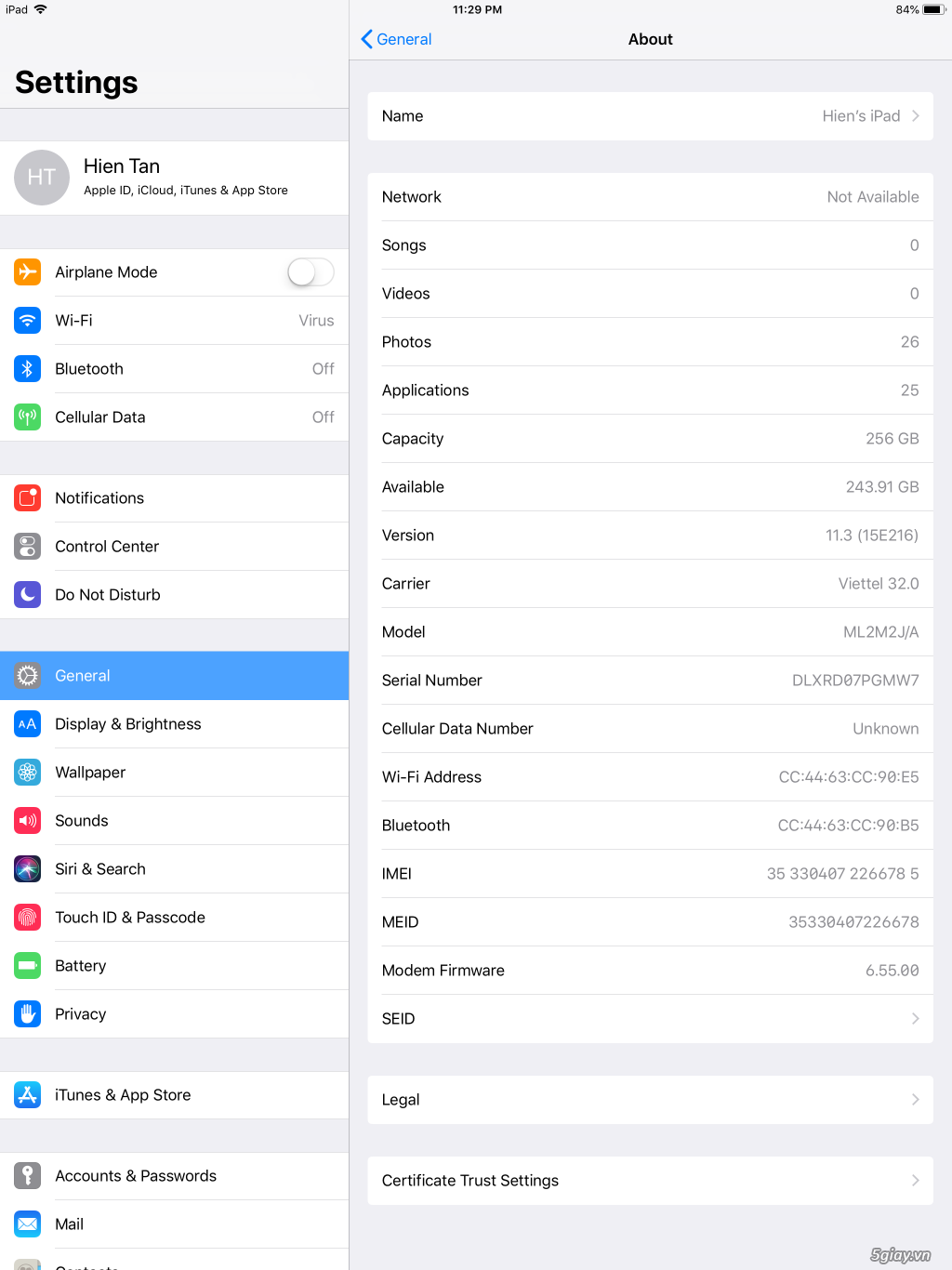 IPAD PRO 12.9 GEN1 4G 256GB