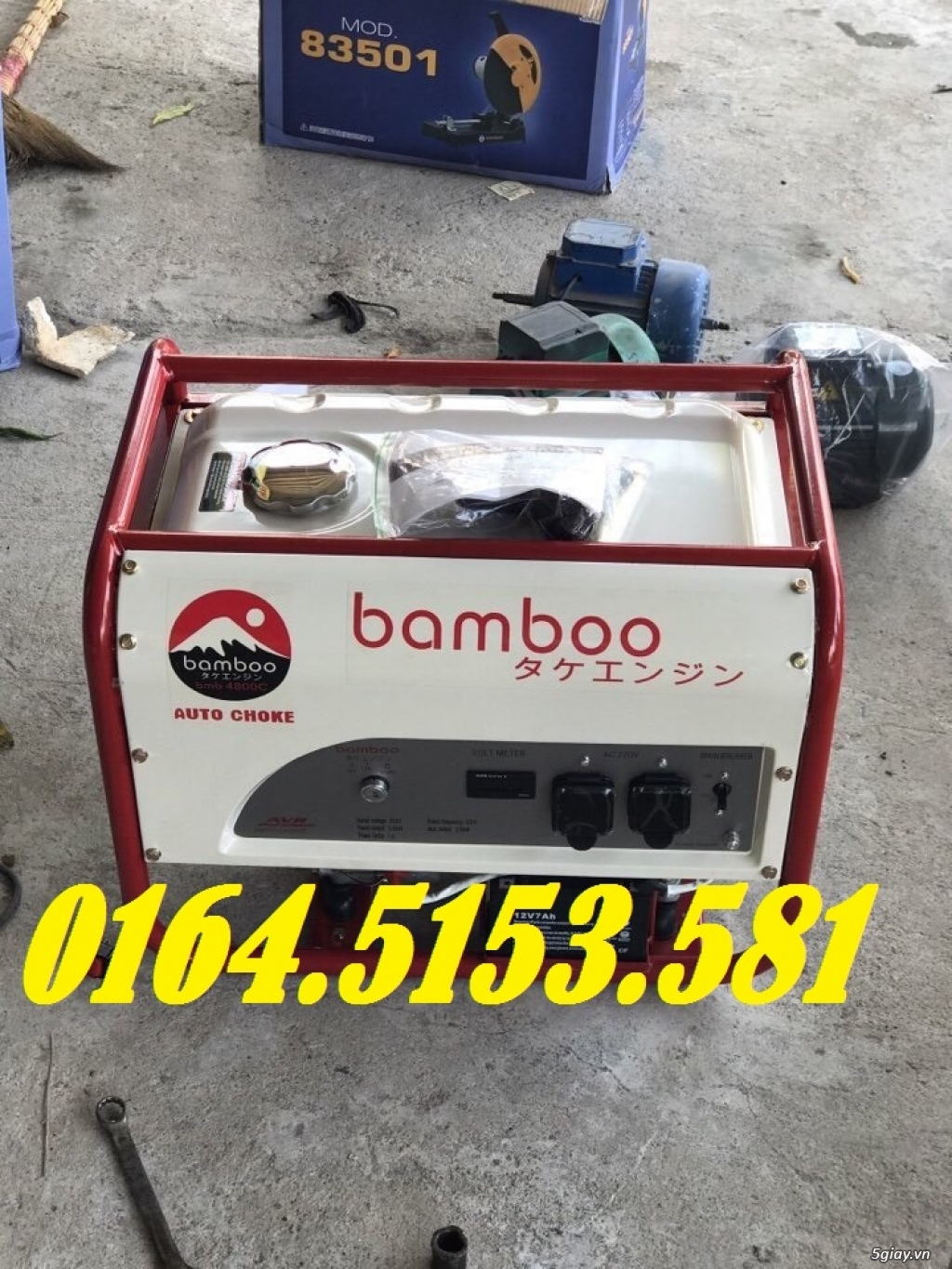 Mua máy phát điện 3kw chạy xăng Bamboo 4800E đề nổ công nghệ Nhật bản - 8