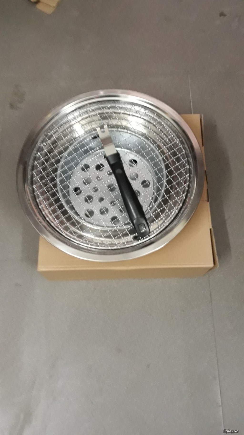 Lò nướng than hoa inox lắp âm bàn cho quán lẩu nướng