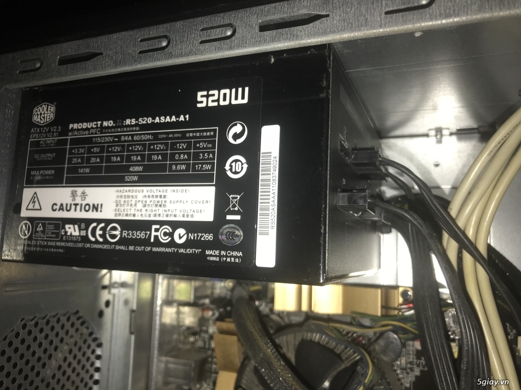 Bán bộ nguồn Cooler master 520w modunle - 1